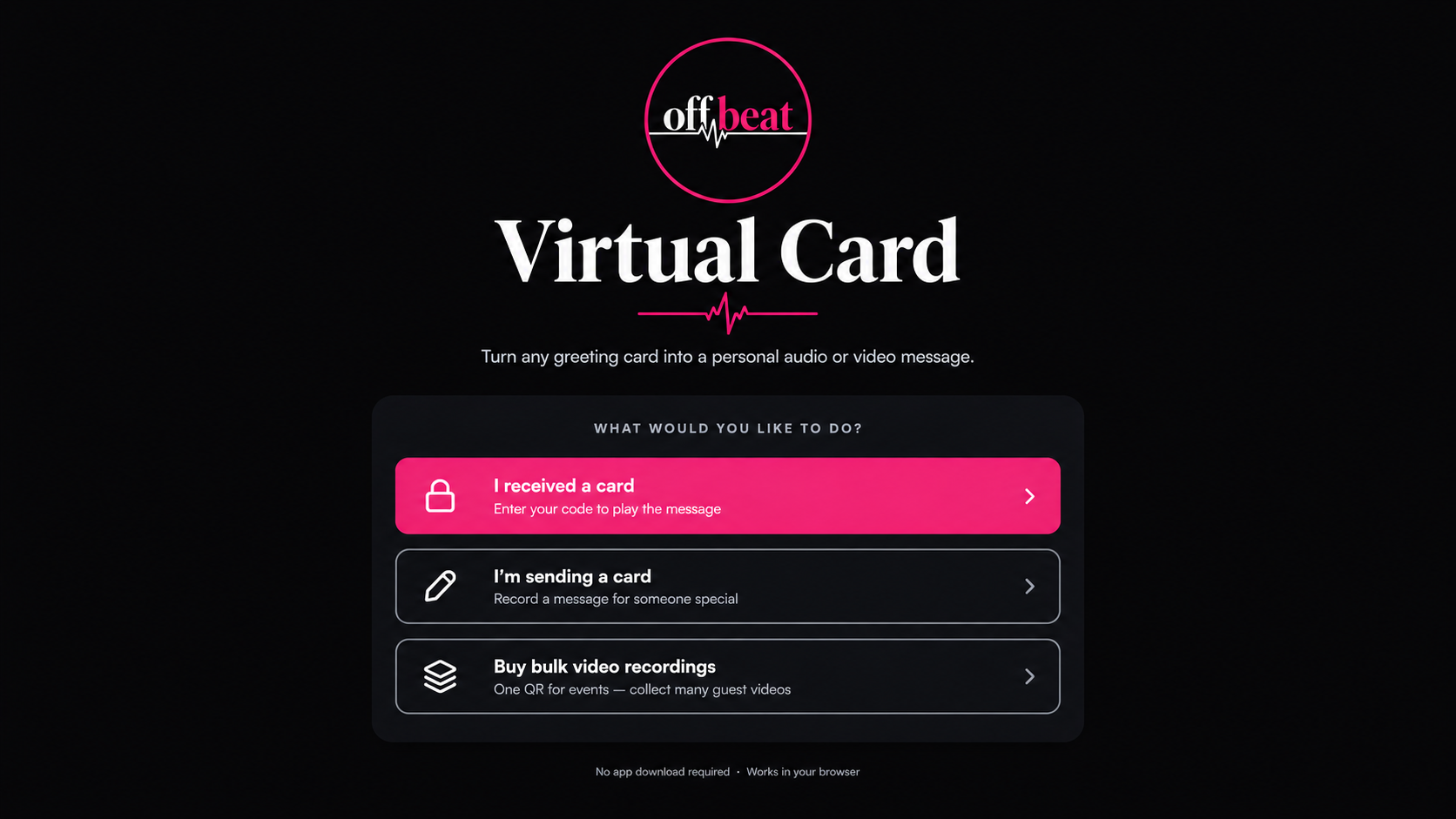 Offbeat Virtual Card